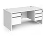Contract 25 - Straight Desk with 2 & 3 Drawer Pedestals.