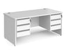 Contract 25 - Straight Desk with Two 3 Drawer Pedestals.