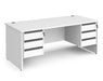 Contract 25 - Straight Desk with Two 3 Drawer Pedestals.