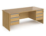 Contract 25 - Straight Desk with Two 3 Drawer Pedestals.