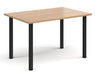 Radial Leg - Rectangular Meeting Room Table - Black Legs.