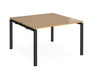 Adapt II - Back To Back Square Desks - Black Frame.