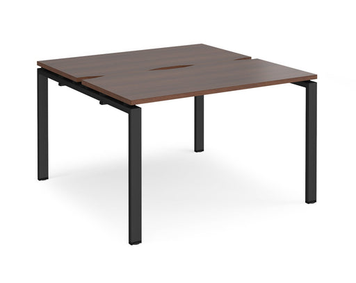 Adapt II - Back To Back Square Desks - Black Frame.