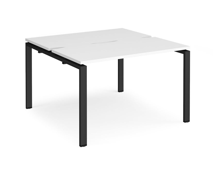 Adapt II - Back To Back Square Desks - Black Frame.