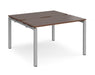 Adapt II - Back To Back Square Desks - Silver Frame.