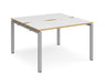 Adapt II - Back To Back Square Desks - Silver Frame.