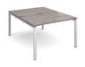 Adapt II - Back To Back Rectangular Desks - Silver Frame.