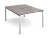 Adapt II - Back To Back Rectangular Desks - Silver Frame.