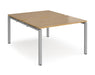 Adapt II - Back To Back Rectangular Desks - Silver Frame.