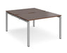 Adapt II - Back To Back Rectangular Desks - Silver Frame.