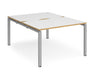 Adapt II - Back To Back Rectangular Desks - Silver Frame.