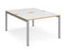 Adapt II - Back To Back Rectangular Desks - Silver Frame.