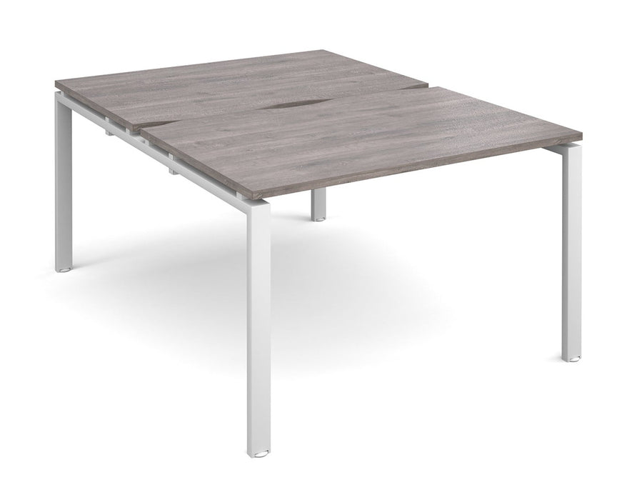 Adapt II - Back To Back Rectangular Desks - White Frame.