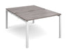 Adapt II - Back To Back Rectangular Desks - White Frame.