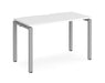 Adapt II - Single Bench Desk - Silver Frame - 600mm.