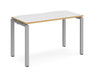 Adapt II - Single Bench Desk - Silver Frame - 600mm.