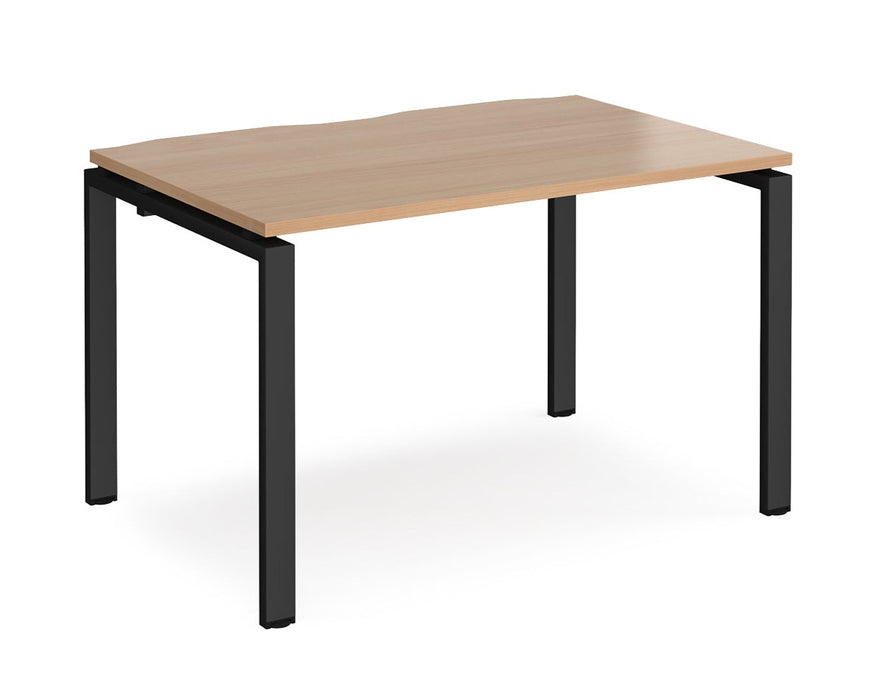 Adapt II - Single Bench Desk - Black Frame - 800mm.