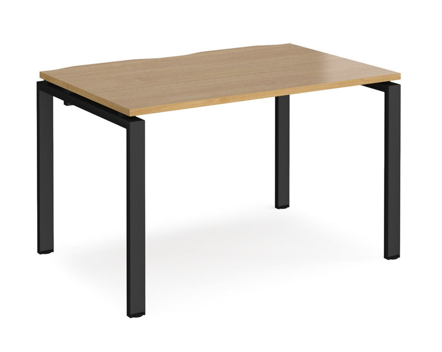 Adapt II - Single Bench Desk - Black Frame - 800mm.