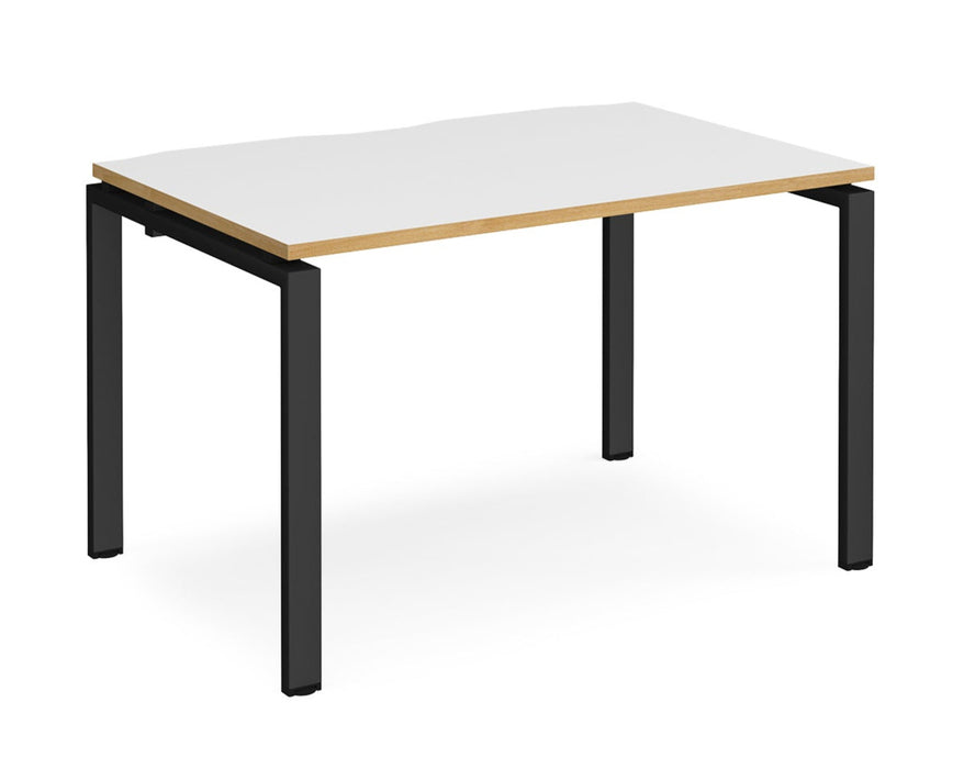 Adapt II - Single Bench Desk - Black Frame - 800mm.