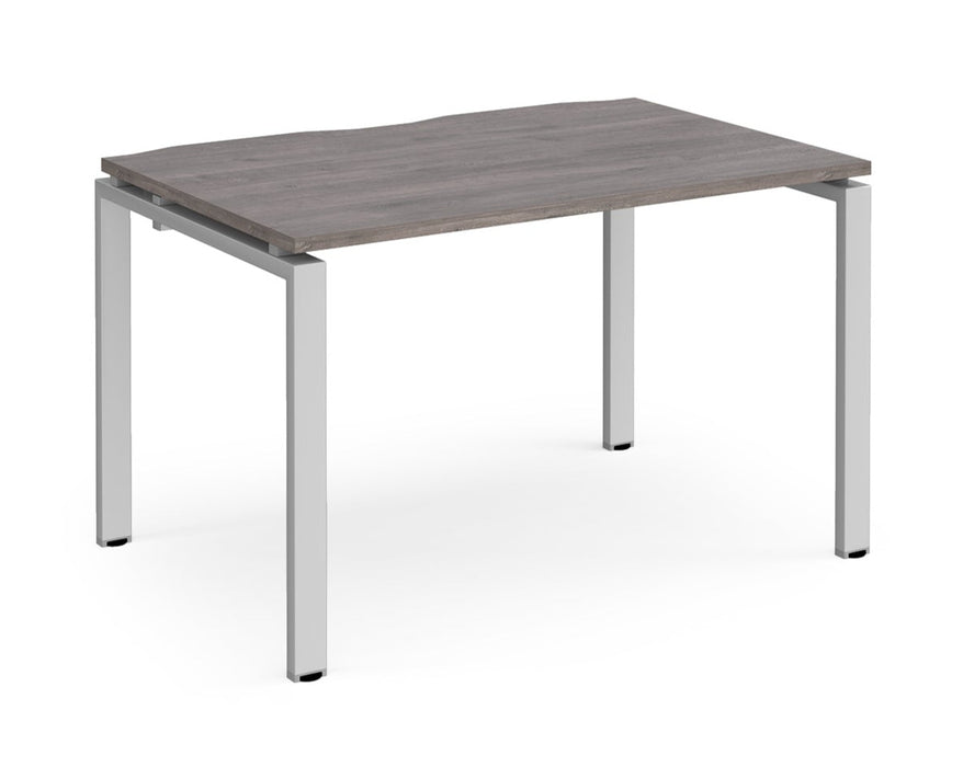 Adapt II - Single Bench Desk - Silver Frame - 800mm.