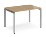 Adapt II - Single Bench Desk - Silver Frame - 800mm.