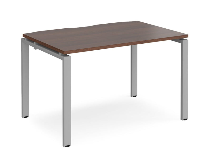 Adapt II - Single Bench Desk - Silver Frame - 800mm.