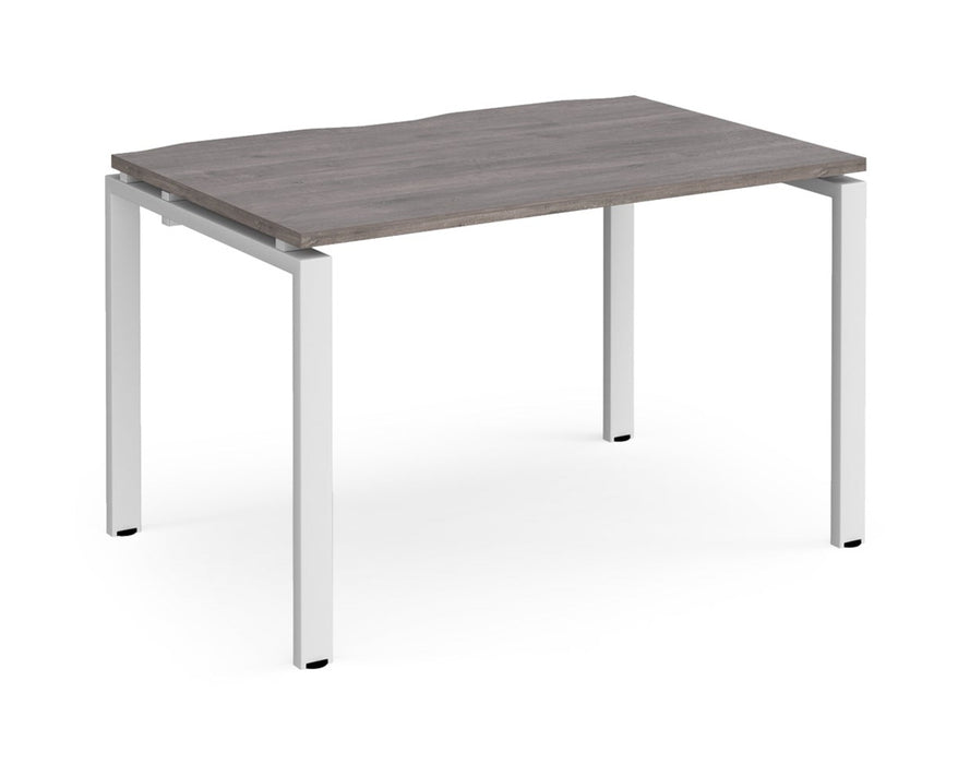 Adapt II - Single Bench Desk - White Frame - 800mm.