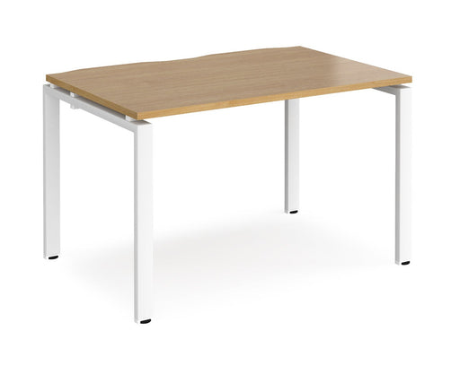 Adapt II - Single Bench Desk - White Frame - 800mm.