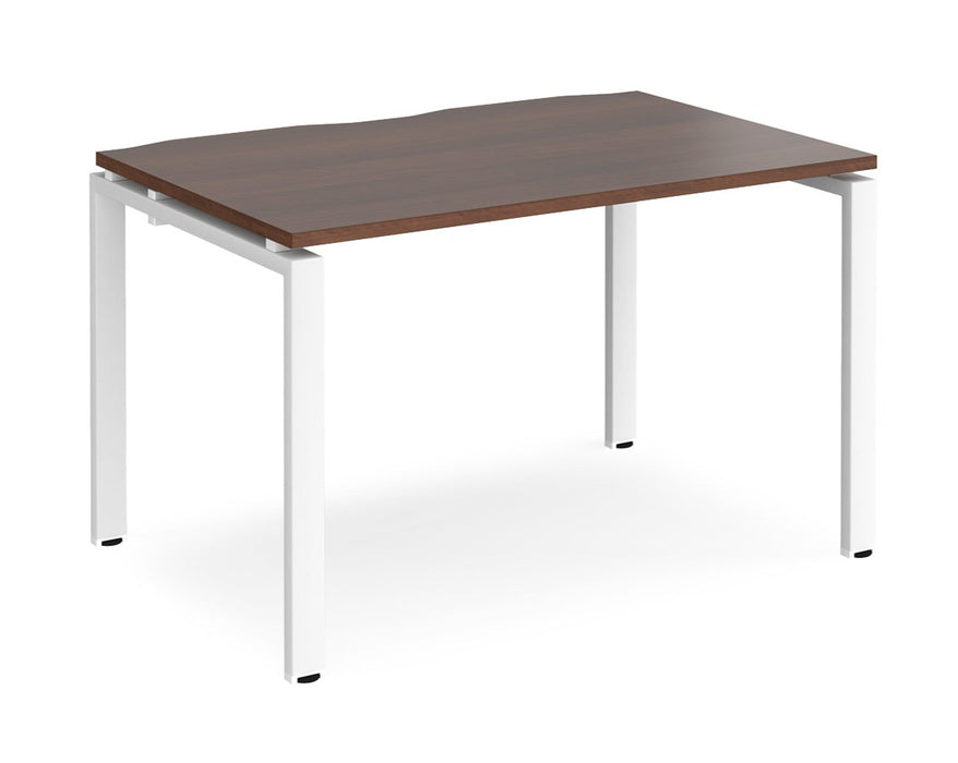 Adapt II - Single Bench Desk - White Frame - 800mm.