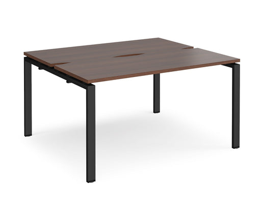 Adapt II - Back To Back Rectangular Desks - Black Frame.