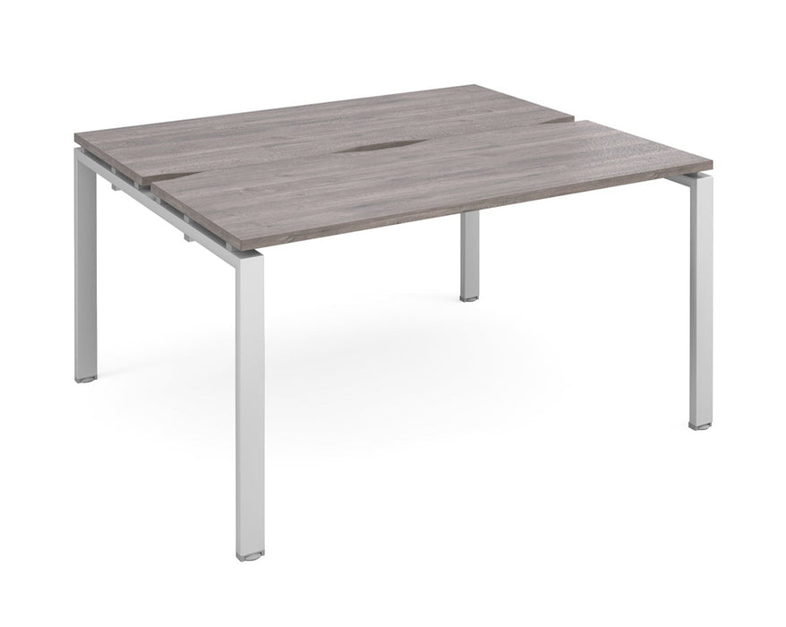 Adapt II - Back To Back Rectangular Desks - Silver Frame.