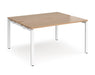 Adapt II - Back To Back Rectangular Desks - White Frame.