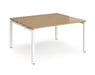 Adapt II - Back To Back Rectangular Desks - White Frame.