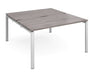 Adapt II - Back To Back Rectangular Desks - Silver Frame.