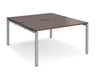 Adapt II - Back To Back Rectangular Desks - Silver Frame.