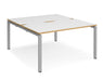 Adapt II - Back To Back Rectangular Desks - Silver Frame.