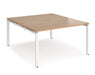 Adapt II - Back To Back Rectangular Desks - White Frame.