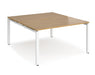 Adapt II - Back To Back Rectangular Desks - White Frame.