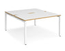 Adapt II - Back To Back Rectangular Desks - White Frame.