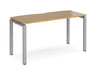 Adapt II - Single Bench Desk - Silver Frame - 600mm.