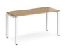 Adapt II - Single Bench Desk - White Frame - 600mm.