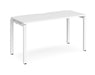 Adapt II - Single Bench Desk - White Frame - 600mm.