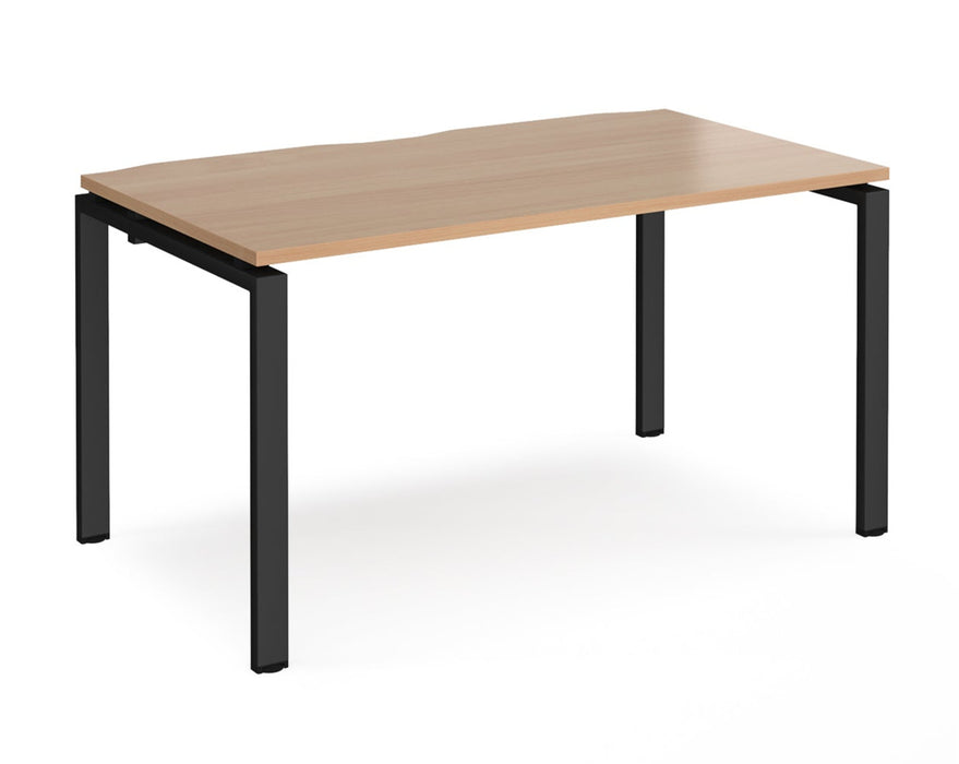 Adapt II - Single Bench Desk - Black Frame - 800mm.