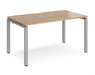 Adapt II - Single Bench Desk - Silver Frame - 800mm.