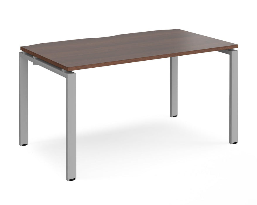 Adapt II - Single Bench Desk - Silver Frame - 800mm.