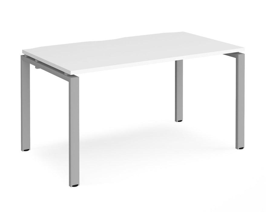 Adapt II - Single Bench Desk - Silver Frame - 800mm.