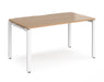 Adapt II - Single Bench Desk - White Frame - 800mm.