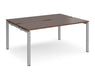 Adapt II - Back To Back Rectangular Desks - Silver Frame.