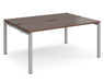 Adapt II - Back To Back Rectangular Desks - Silver Frame.