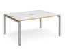 Adapt II - Back To Back Rectangular Desks - Silver Frame.